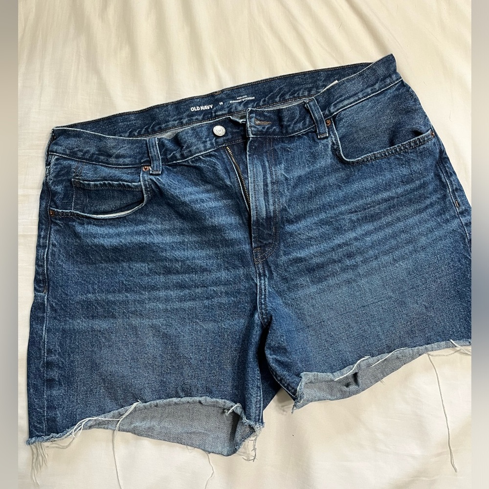 Old Navy High Rise Slouchy Straight 100% Cotton Shorts